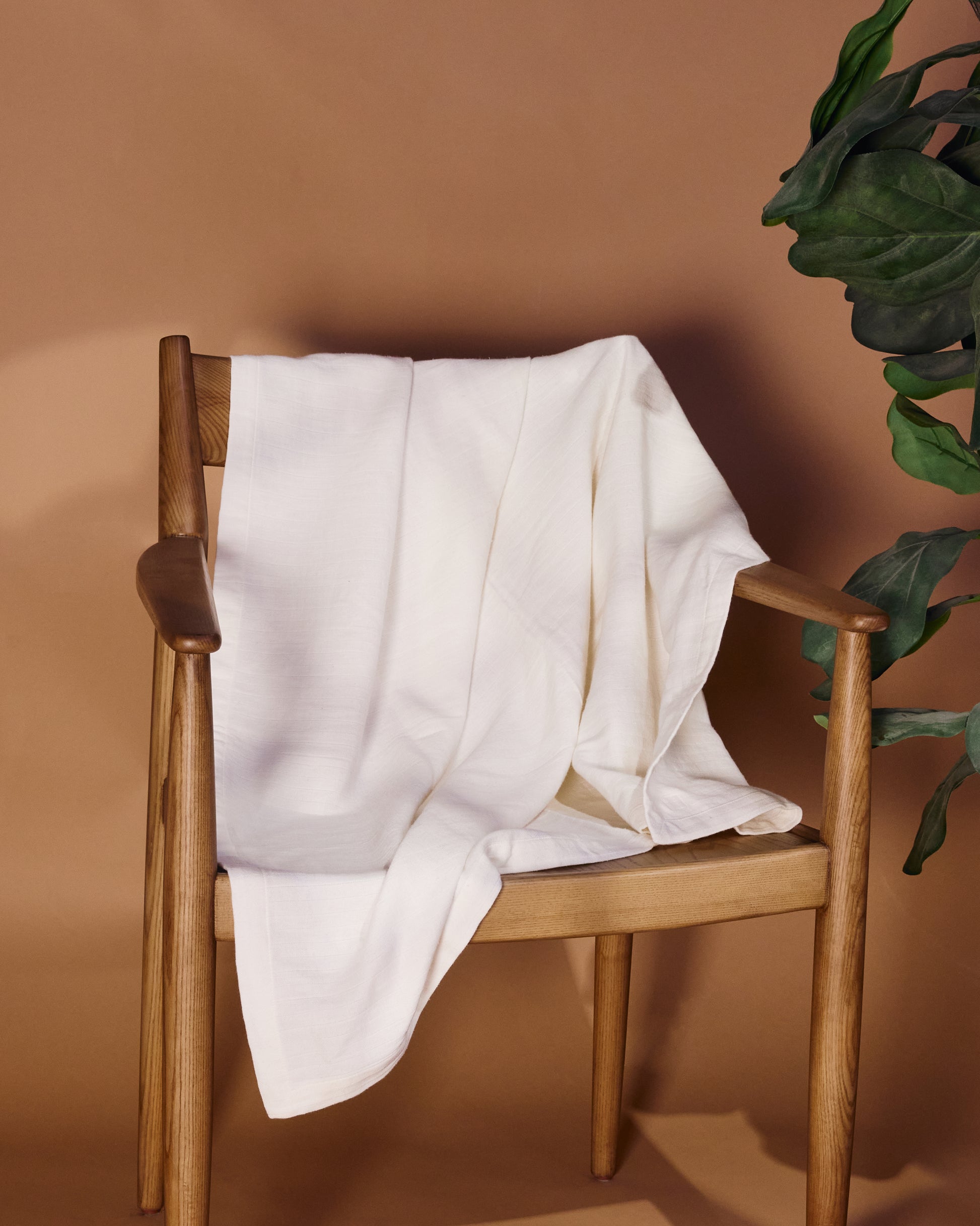 The Baby Blanket - Undyed Organic Cotton Muslin, 100 × 100 cm